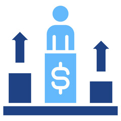 Competitive Market glyph color icon