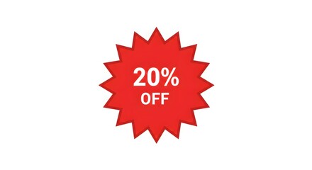 Twenty percent off discount sign