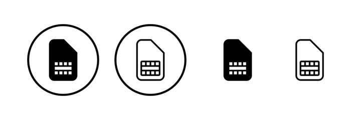 Fototapeta premium Sim card icon logo design. dual sim card sign and symbol