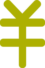 Obraz premium yen symbol on white background