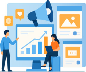 business man with chart