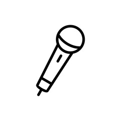 Microphone icon symbol for apps and websites. karaoke sign and symbol