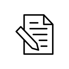 Note icon symbol for apps and websites. notepad sign and symbol