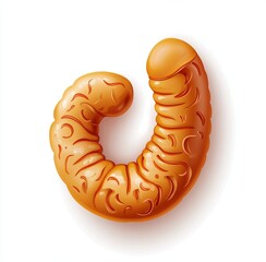 Round, orange, textured, food-like object