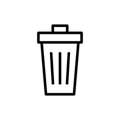 Trash icon symbol for apps and websites. trash can icon. delete sign and symbol.