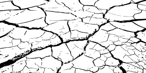 Abstract cracked earth texture with dry soil pattern. Natural background of drought land surface with irregular lines and broken shapes, perfect for design, grunge effect, or artistic use.