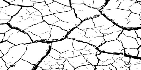 Abstract cracked earth texture with dry soil pattern. Natural background of drought land surface with irregular lines and broken shapes, perfect for design, grunge effect, or artistic use.