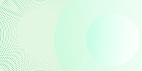 Top soft Abstract Background in Gradient green and white Tones with Circles. Circle effect style geometric, abstract texture