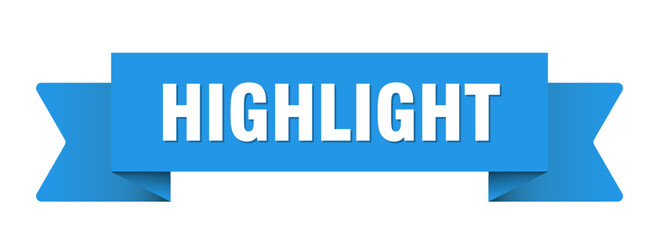 highlight ribbon isolated on transparent background. highlight ribbon