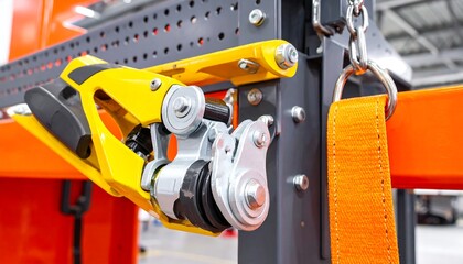 Close-up of industrial machinery component