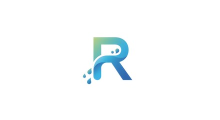 Abstract letter r logo design