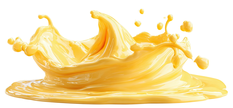 A splash of golden liquid