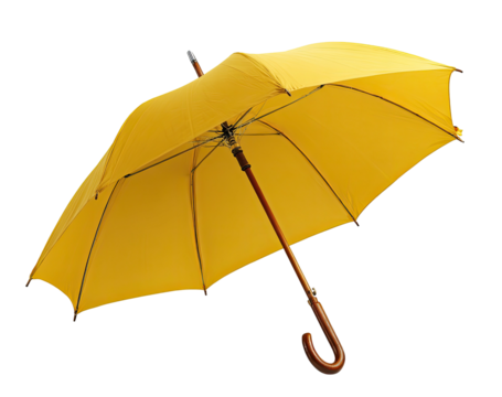 Yellow umbrella, isolated