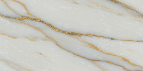 Luxurious White Marble Texture with Elegant Golden and Grey Veins