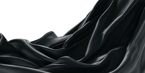 Dark fabric folds in 3D