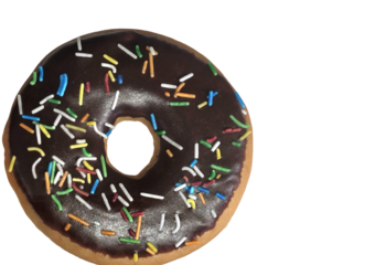 Donut Isolated on a White Background with Copy Text Space. Sweet Dessert Element for Bakery Posters, Food Themes, and Creative-Inspired Designs. PNG File