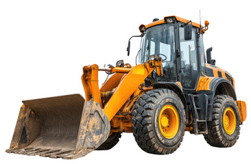 Orange construction vehicle