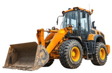 Orange construction vehicle