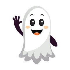 Funny cartoon zombie and penguin illustration