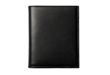 Black leather wallet, closed