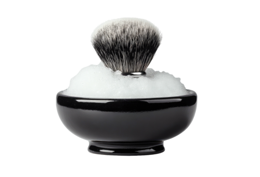 Shaving bowl and brush with lather