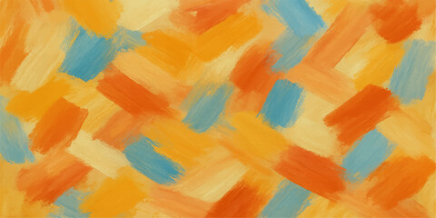 Abstract colorful watercolor pattern vector design with bright yellow, orange, pink, and blue strokes and texture for seamless decoration