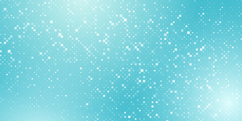 Abstract geometric background of squares. Blue pixel background with empty space. Vector eps10