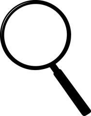 magnifying glass silhouette vector illustration