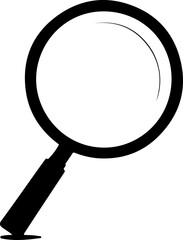 magnifying glass silhouette vector illustration