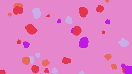 Abstract Color Blobs in Pink Red Orange and Purple Illustration