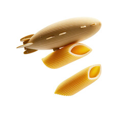 Pasta in flight, a food design