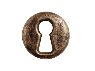 Rusty keyhole in a circle