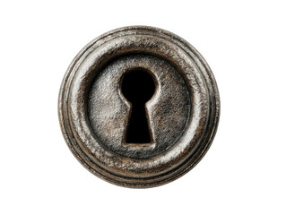 Aged, round keyhole