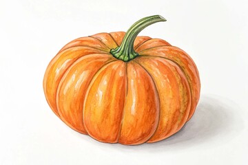 Obraz premium Fresh pumpkin on white background