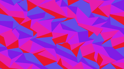 Abstract geometric background with colorful triangles in purple pink and red shades