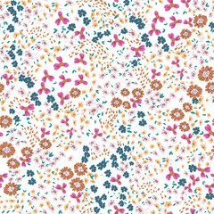small flower seamless pattern on white background