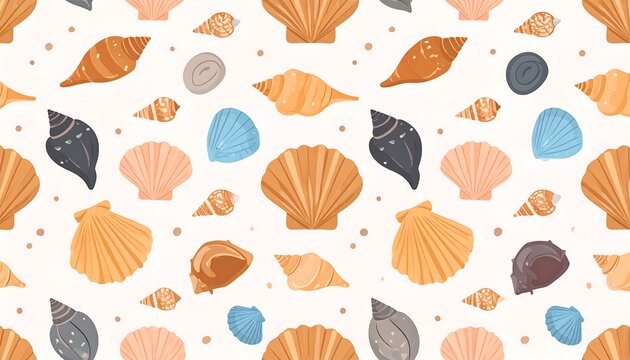 Colorful seashell pattern