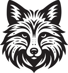 Fox in Black & White – Minimalist, Artistic, Wildlife Silhouette