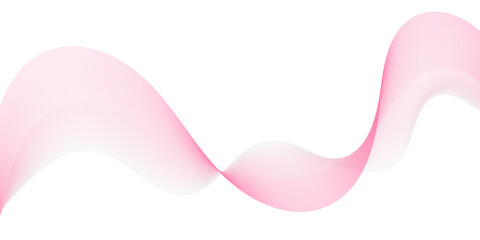 A smooth pink wave of abstract flowing lines moves gracefully across a white background, creating a futuristic and elegant design. Perfect for themes of technology, creativity, and modern aesthetics.