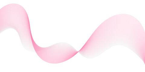 A smooth pink wave of abstract flowing lines moves gracefully across a white background, creating a futuristic and elegant design. Perfect for themes of technology, creativity, and modern aesthetics.