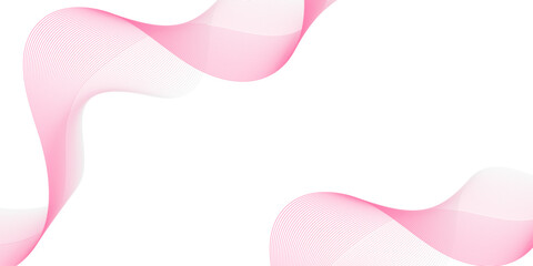 Flowing pink abstract waves with delicate gradient lines curve smoothly on a white background, creating a minimalist yet modern design with elegance, motion, and balance.