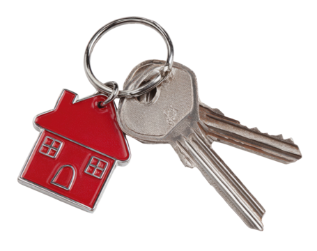 Keys and a house charm