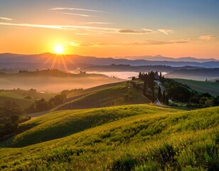 Tuscan Sunrise Landscapes Awaits