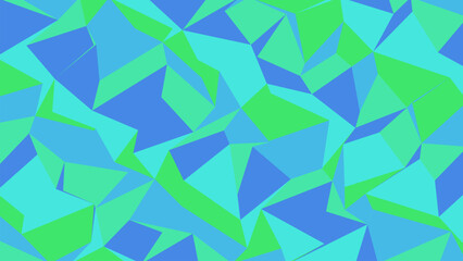 Abstract geometric shapes in blue green and turquoise hues modern design