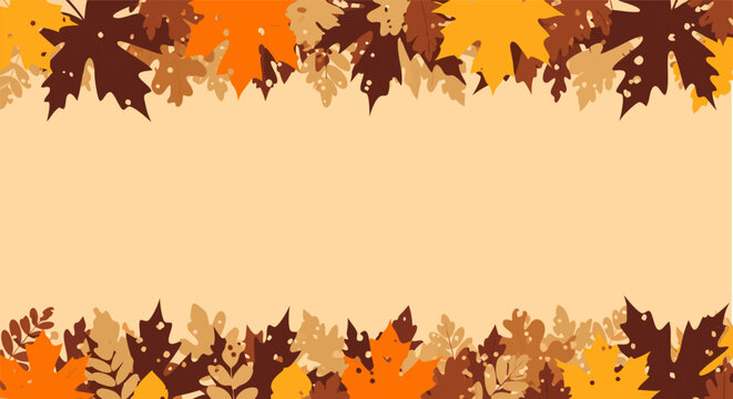 Vibrant fall leaves form a beautiful seasonal background with ample copy space for your festive designs and text