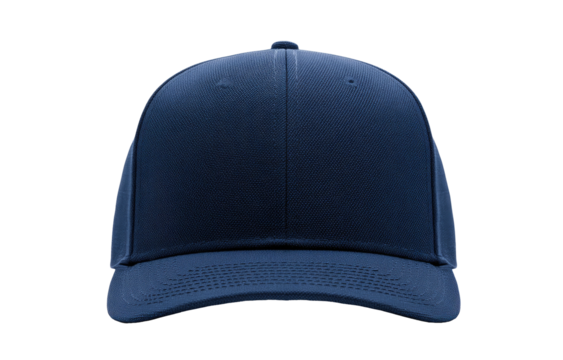 Dark navy blue baseball cap, front view