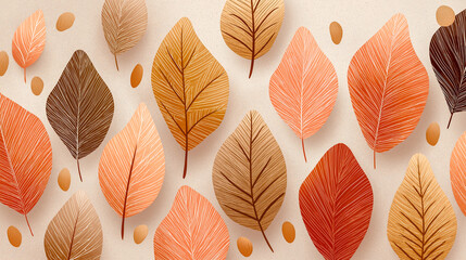 Abstract illustration showcases flowing organic shapes in warm orange and beige tones, creating a modern design with a soft textured background that enhances visual appeal