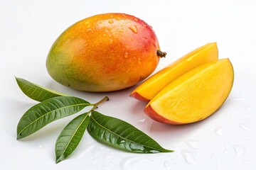 Fresh mango on white background