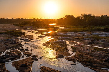 Sunrise over River in South Africa