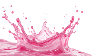 Vibrant pink liquid splash